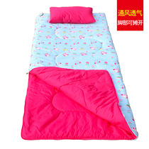 Childrens sleeping bag outdoor thickened cotton warm indoor anti-kick quilt primary school lunch break down cotton sleeping bag baby