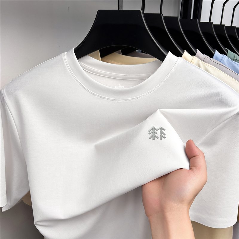 Clearance 90% off Dashu Summer Men's Round Neck Short Sleeve T-Shirt Outdoor Sports Casual Large Size Simple Solid Color Top