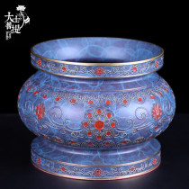 Taiwan for The Buddha incense burner pure copper home indoor Zhao Cai Li incense burner line incense burner insert sandalwood incense burner antique offering ornaments