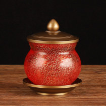 Taiwan pure copper glass water supply cup for cup for Buddha cup home water purification cup for Buddha water cup Lotus Great Compassion Holy Water Cup