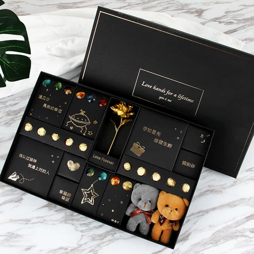 Акриловая подарочная коробка на день Святого Валентина, милое звездное небо для друга, подарок на день рождения