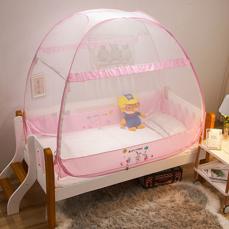 Child Bed Mosquito Net Mongolia Bag Small Bed Baby 80 X 160 168x88 Splicing Princess Bed Free of Installation Fold