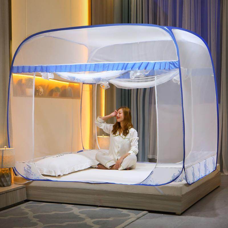 Free of installation mosquito nets 1 35 m bed pull chain Mongolian bag removable portable bottom 3 doors single universal mosquito