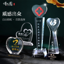 Crystal Trophy medals customized metal marathon medals customized solid wood stainless steel material creative lettering