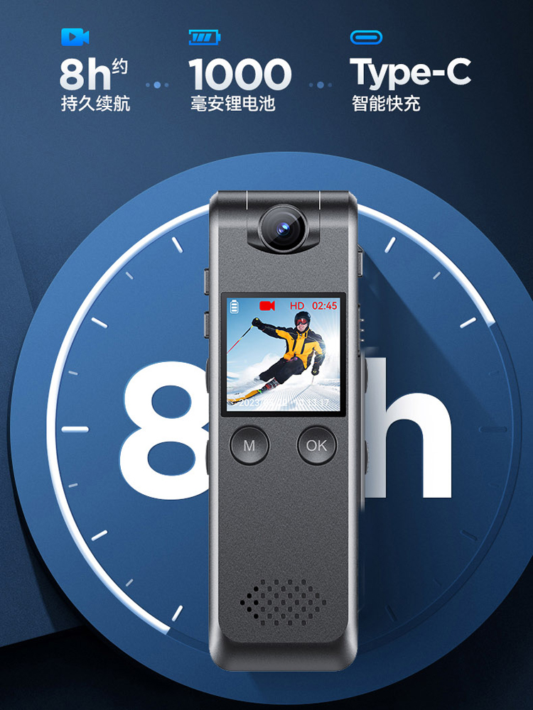 Đeo Sau Kẹp Camera Hành Động HD Camera Thực Thi Pháp Luật Đầu Ghi Siêu Dài Chờ Câu Cá Quay Phim DV 