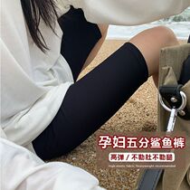 Pregnant woman shorts female summer thin outside wearing 50% shark skin pant underpants black tight yoga riding pants summer clothes