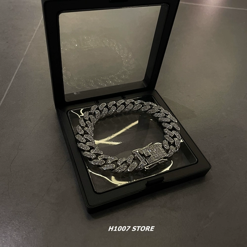 Та же модель Ван Цзяэра, полная бриллиантов, кубинские браслеты для мужчин, модное серебро с бриллиантами, пара нишевого дизайна в европейском и американском стиле хип-хоп.