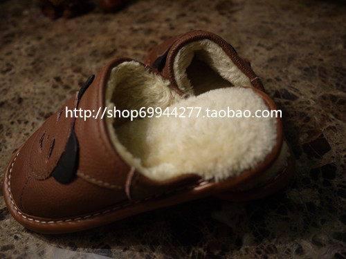 Pantoufles enfants en cuir pour hiver - semelle tendon - Ref 1024306 Image 12