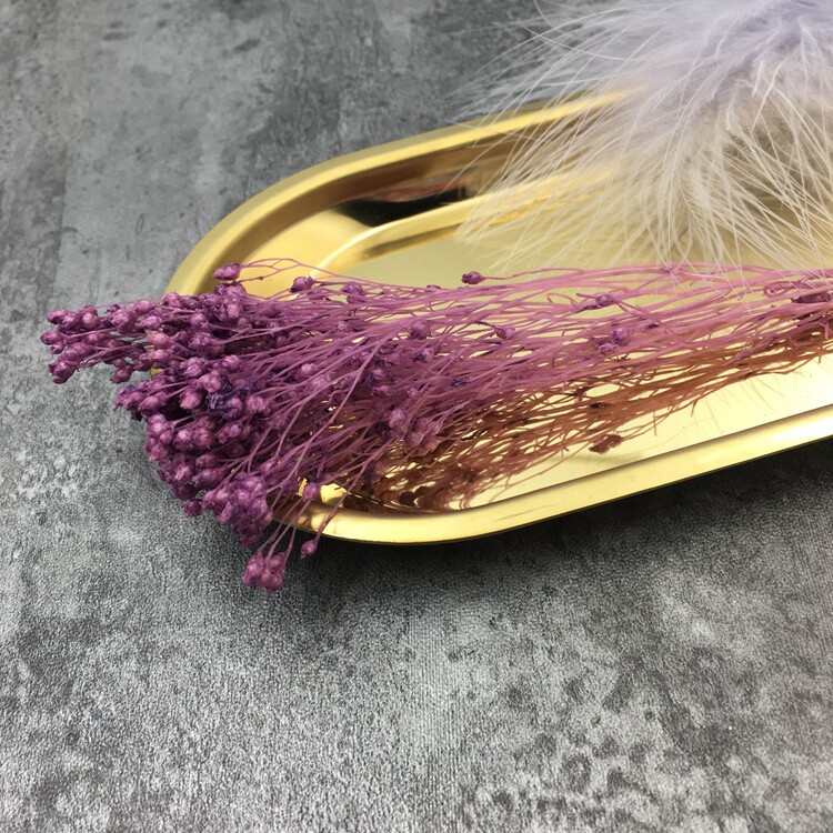 Small Powder Grass Forever Raw Flowers Diy Accessories Gift Box Handmade Accessories Golden White Small Branches Adorned