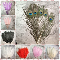 Yongsheng flower glass cover fairy fan ostrich feather white gold with decorative soft fluff 10 floating tail in Flutter