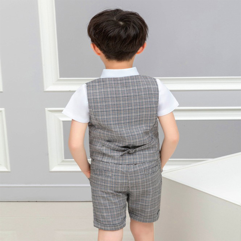 2020 trai ăn mặc trẻ em Hiệu suất ăn mặc hoa Kids Suit chủ Suit Anh Gió Shorts Suit Spring / Summer Tide.