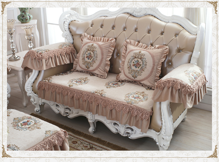 Sofa phong cách châu Âu bốn mùa sang trọng vải chống trượt sofa da đệm chenille sofa bìa sofa bao gồm đầy đủ - Ghế đệm / đệm Sofa nệm bệt