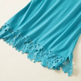 Летняя кружевная хлопковая тонкая майка топ, кружевное платье