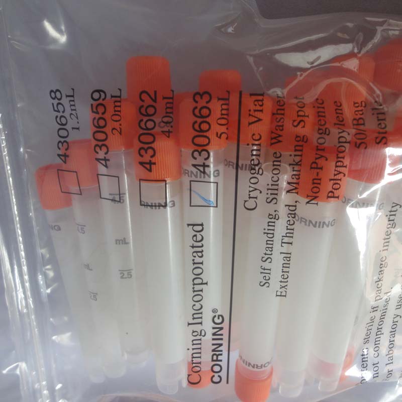 康宁Corning 5ml圆底可立式冻存管 PP材质灭菌级430663规格