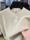 DXPX ຍີ່ຫໍ້ counter ອາເມລິກາ retro Henry collar ແຂນສັ້ນ sweater ຜູ້ຊາຍເສື້ອທີເຊີດ bottoming ເສື້ອ waffle ເຄິ່ງແຂນ