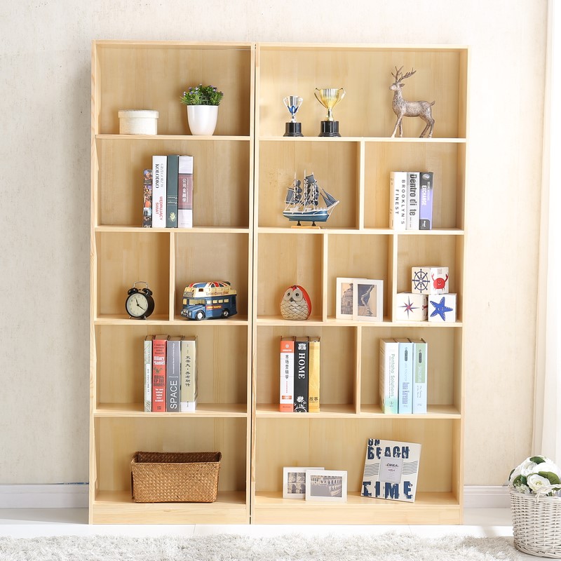 Solid Wood Bookcase Bookcase With Door Children S Cabinet Pine