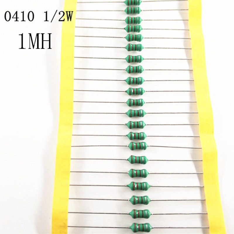 0410 straight insert inductance 1 2W color ring inductance 0410 1MH 50 AL0410-102K 