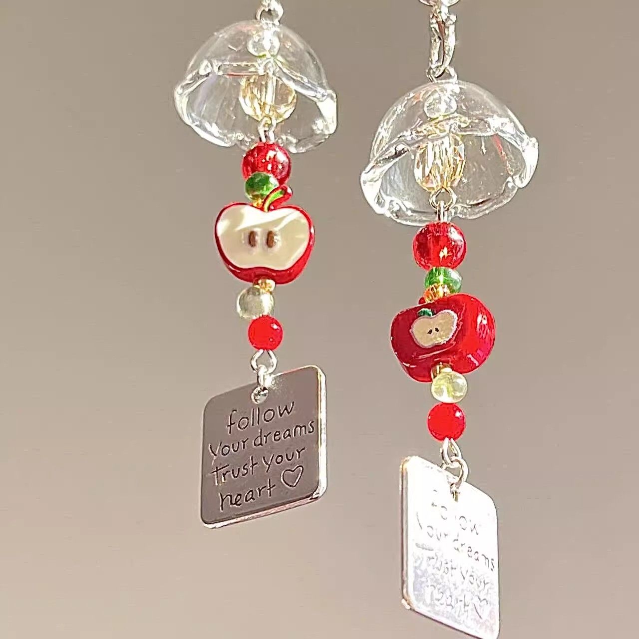 ins wind милый кулон с колокольчиком в виде яблока, дорогое девичье сердце, сделай сам, сумка, подвеска для мобильного телефона, подарок для подруг
