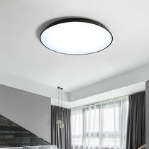 Modern minimalist ceiling light ultra-thin LED study eye protection lamp master bedroom black white Nordic lighting minimalist