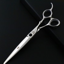 Barber scissors flat scissors 7 inch unarmed scissors hairdressing large incision fire craftsman hair stylist special straight scissors comprehensive scissors