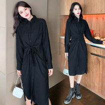 Pregnant women Autumn Fashion Fashion Tidal Moms Shaded Pregnant Woman Dress Code Loose Long Sleeve Pregnant Woman With Long Tide In Dress dress