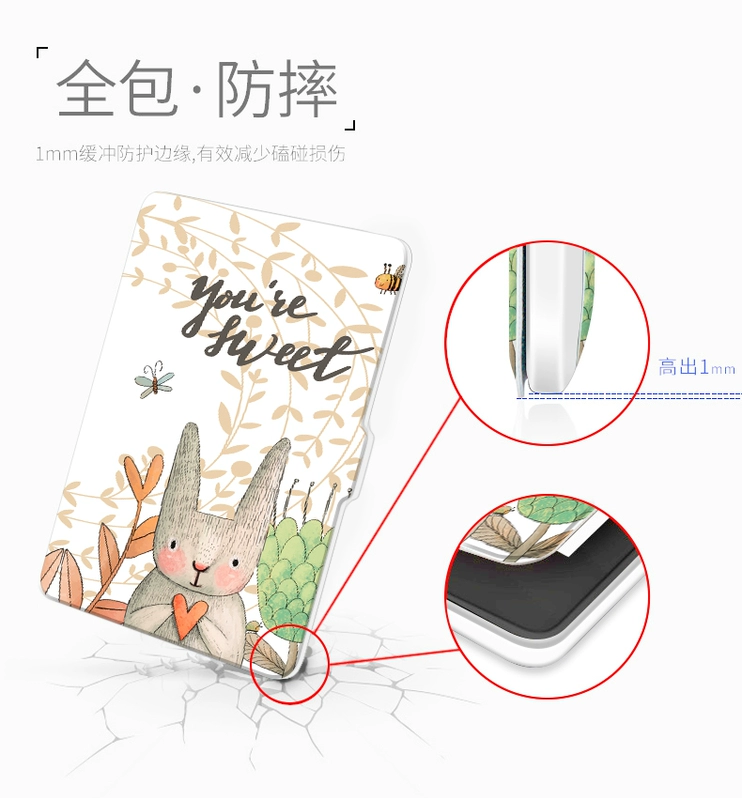 paperwhite3 kindle mỏng bảo vệ tay holster kpw3 Amazon cuốn sách điện tử 958 Ngủ trắng vỏ dễ thương - Phụ kiện sách điện tử