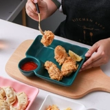 Nordic INS Ceramic Pusmpling Plate Home Creative Square Prympling Plate с уксусом блюдо для закуски сетки