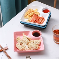 Nordic INS Ceramic Pusmpling Plate Home Creative Square Prympling Plate с уксусом блюдо для закуски сетки