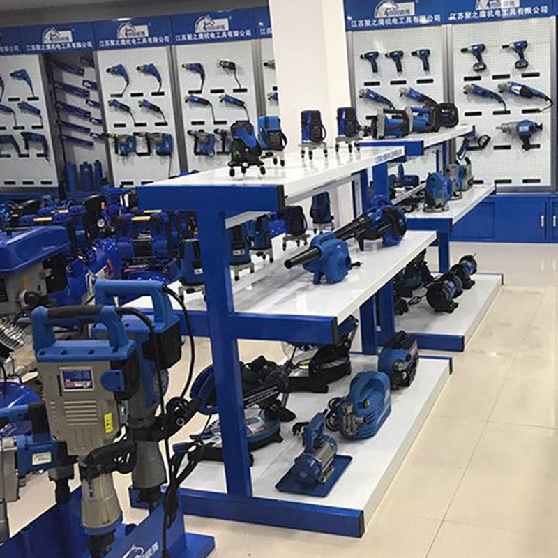 Hardware tool rack multi-functional heavy-duty exhibition frame power tool shelf display stand three-layer king type finishing shelf