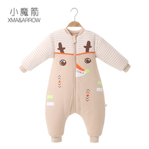 Baby thickened cotton sleeping bag autumn and winter 0-1-3 years old anti-kick baby thin spring and autumn thin cotton four seasons universal