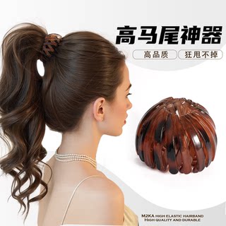Sr Bird's Nest Hair Bun Maker for Women 2025 New Lazy High Ponytail Bun Maker Magic Bun Clip Hair Accessory Headwear