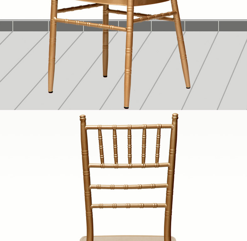 Nội thất Zongshun Khách sạn Tiệc tre Ghế nhà hàng Ghế ăn ngoài trời Ghế đám cưới Lawn Wedding Metal Back Ghế - Nội thất khách sạn tủ kệ tivi