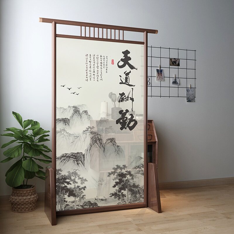 Customized new Chinese-style screen partition solid wood decoration living room office bedroom block hotel entry porch seat screen