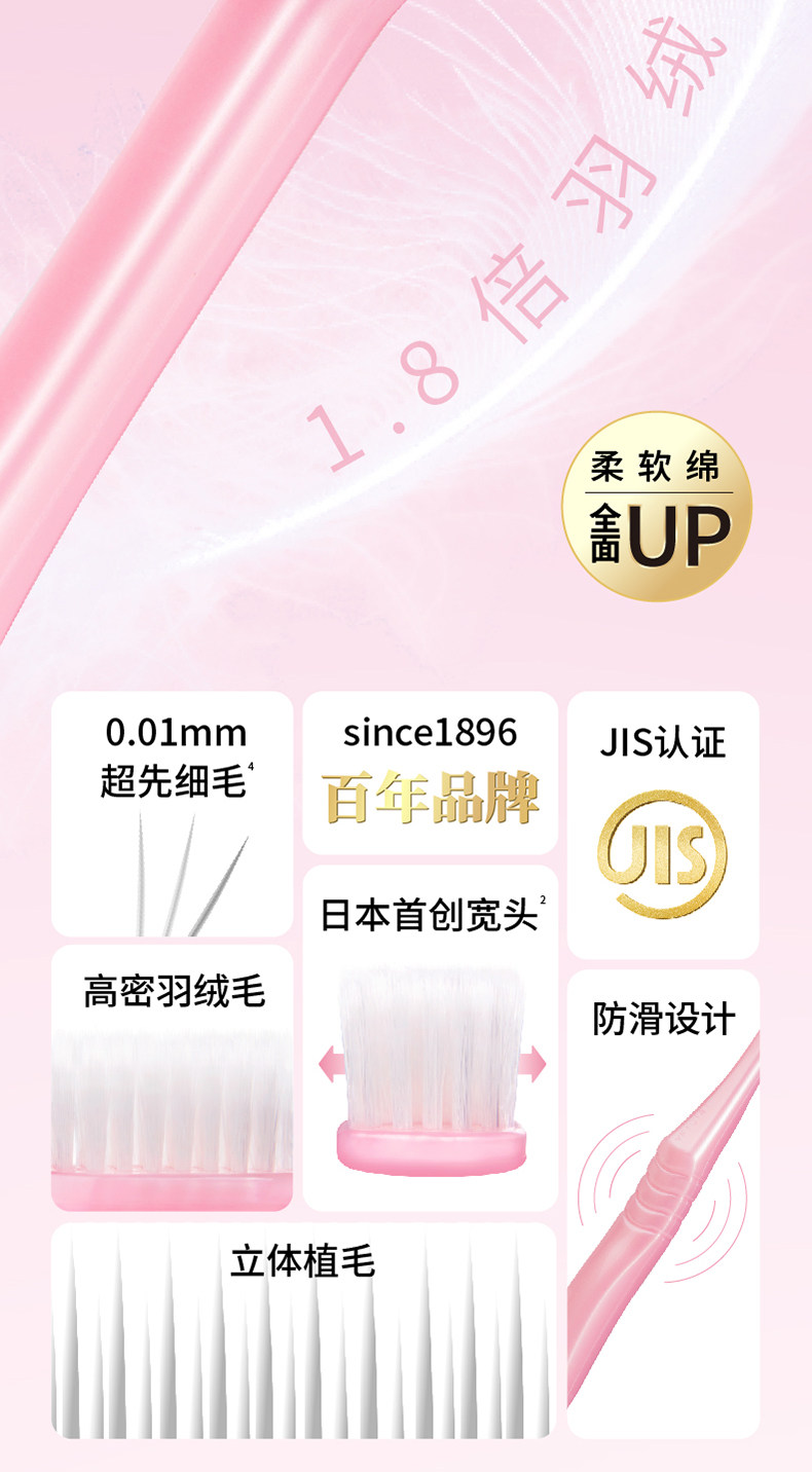 EBISU 惠百施 48孔纤羽柔护宽头牙刷 2支 图3