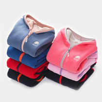 Children Shake Grain Suede Jacket Spring Autumn Season Boy Girl Girl Spring Dress Warm Blouse Baby Catch Suede Casual Even Cap Sweater