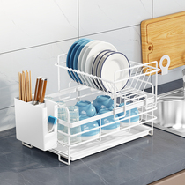 Kitchen bowl chopsticks storage box small countertop bowl drying dish rack household simple water filter bowl rack drain rack