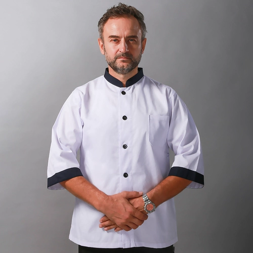 Шеф-повара Рабочая одежда мужская летняя летняя дышащая кухонная ресторан в ресторане с короткими рукавами.