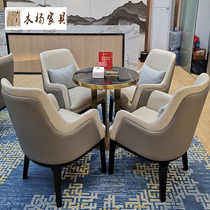 Sales office negotiation table and chair combination marketing center one table four chair Hotel exhibition hall reception table and chair customization