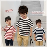 Детская тонкая футболка с коротким рукавом для мальчиков, детская одежда, в западном стиле