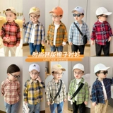 Весенняя осенняя детская хлопковая рубашка для мальчиков, детская одежда, в западном стиле