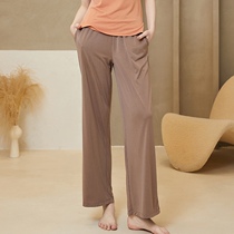 Cotton naked home suit coconut oil series lady casual straight pants acetate wire soft cotton sweet leg towing trousers