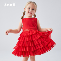 Shopping mall with anaer childrens sleeveless dress autumn girl baby cake skirt toddler mesh skirt