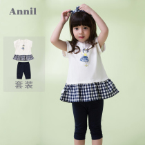 Anel childrens clothing girl suit summer new baby girl princess foreign style two-piece leisure suit