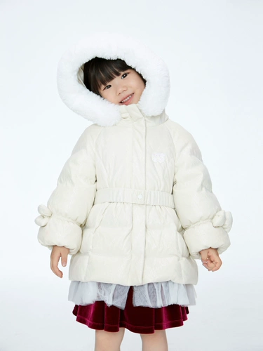 [Тот же стиль в торговых центрах] Детская одежда Anna, пуховик средней длины для девочек, зимняя юбка, теплый стиль Xg 345652