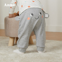 Annaier baby pants Baby big PP pants Pure cotton pants spring and autumn thin section