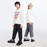 Детская летняя одежда, зимние ветрозащитные удерживающие тепло черные штаны с пухом, увеличенная толщина