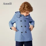 Плащ для мальчиков, длинная осенняя детская куртка для выхода на улицу