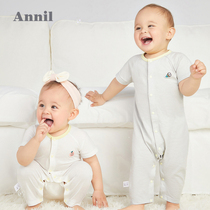 Anel childrens clothing boys and girls short sleeve clothing thin 2021 summer New newborn crawling clothes infant