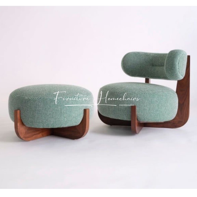 Medieval Style Solid Wood Sofa Chair, Living Room Bedroom Single Sofa Chair, Lazy Sofa Chair, Leisure Chair, Backrest Chair, Meeting Chair