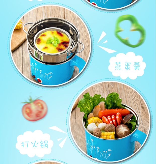 Trứng luộc mini hai lớp tự động tắt Mini Máy hấp trứng hấp trứng máy hấp trứng công suất lớn - Nồi trứng nồi hấp 3 tầng